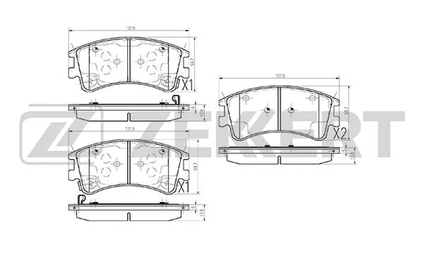 Brake Pad Set, disc brake (BS-2064)