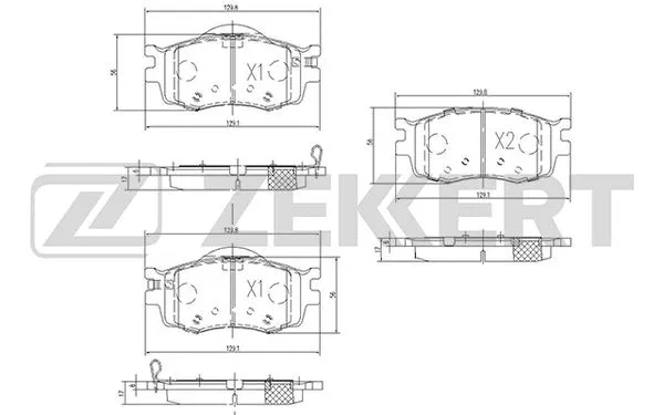 Brake Pad Set, disc brake (BS-1776)