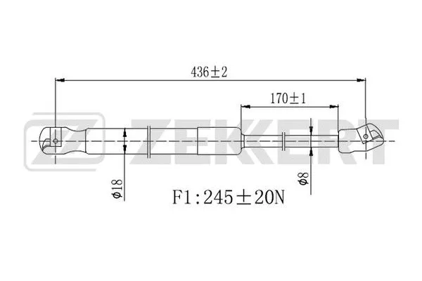 Gas Spring, bonnet (GF-2447)