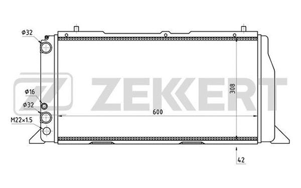 Radiator, engine cooling (MK-1266)