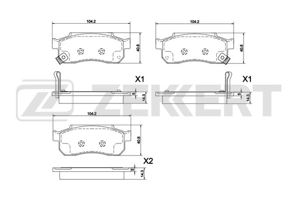 Brake Pad Set, disc brake (BS-1294)