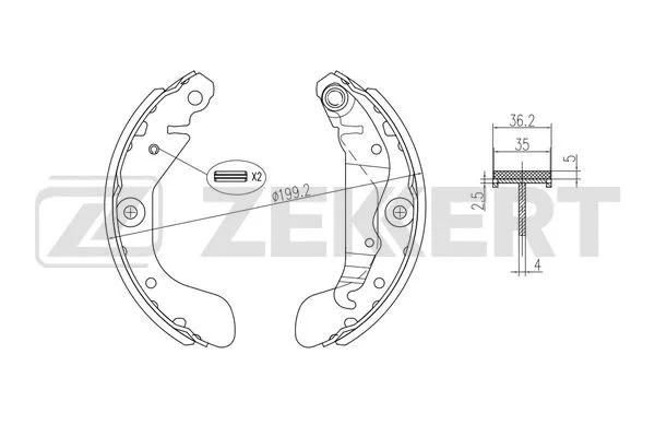 Brake Shoe Set (BK-4209)