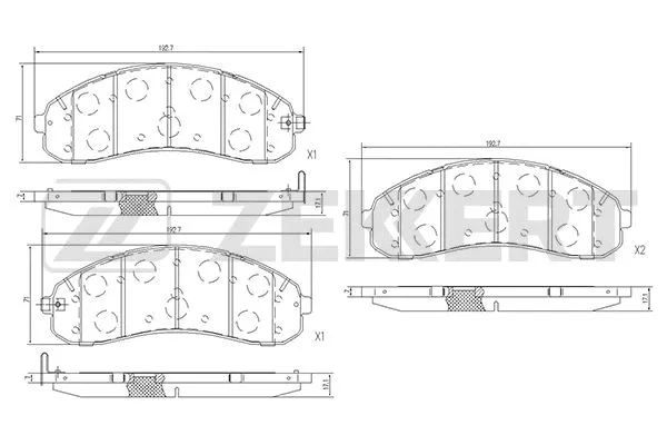 Brake Pad Set, disc brake (BS-2108)