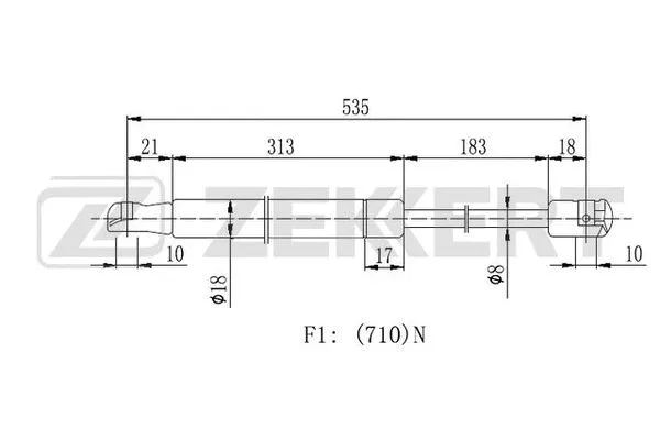 Gas Spring, boot/cargo area (GF-2193)