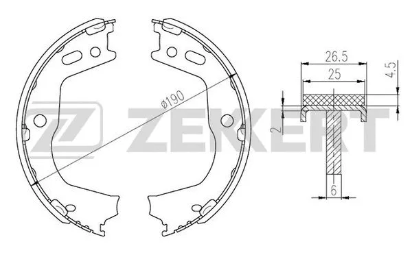 Brake Shoe Set, parking brake