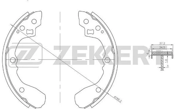 Brake Shoe Set (BK-4251)