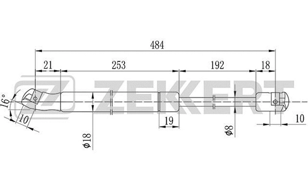 Gas Spring, bonnet (GF-1932)
