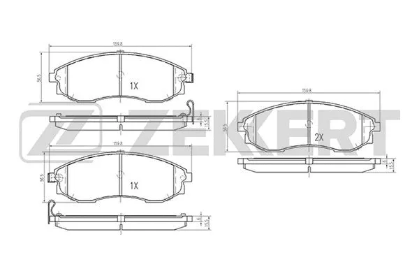 Brake Pad Set, disc brake (BS-1871)