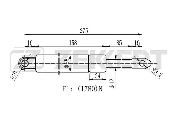 Gas Spring, boot/cargo area (GF-2274)