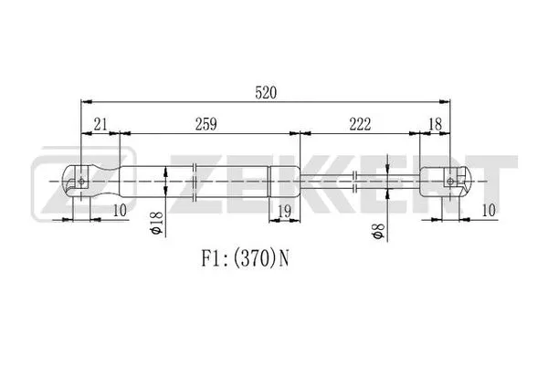 Gas Spring, boot/cargo area (GF-2111)
