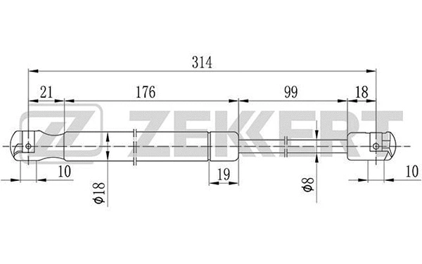 Gas Spring, bonnet (GF-2080)