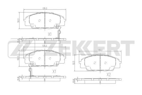 Brake Pad Set, disc brake (BS-1505)