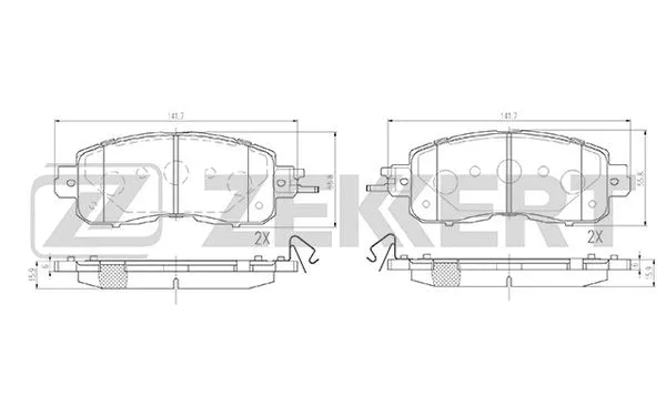 Brake Pad Set, disc brake (BS-3014)