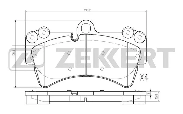Brake Pad Set, disc brake (BS-1253)