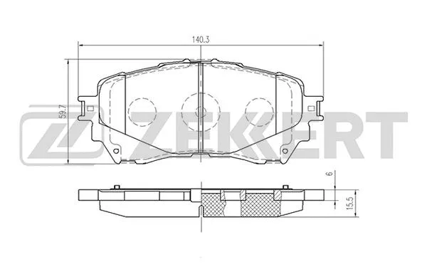 Brake Pad Set, disc brake (BS-1966)
