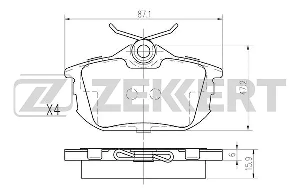 Brake Pad Set, disc brake (BS-2226)