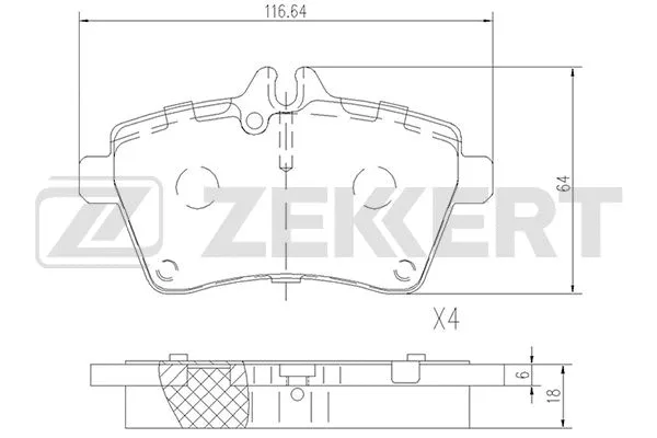 Brake Pad Set, disc brake (BS-2469)