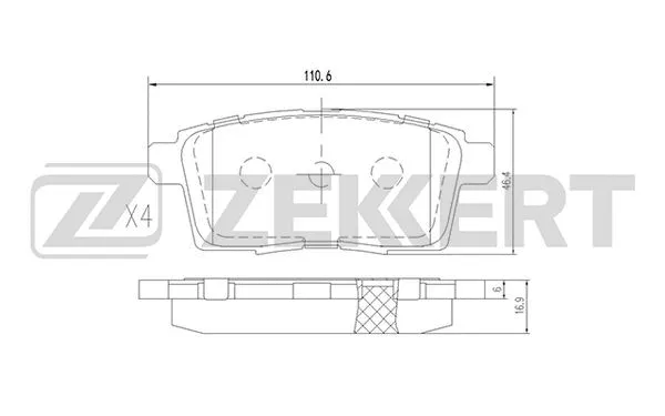 Brake Pad Set, disc brake (BS-1229)