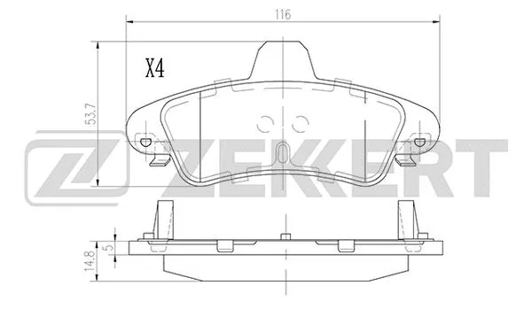 Brake Pad Set, disc brake (BS-2929)