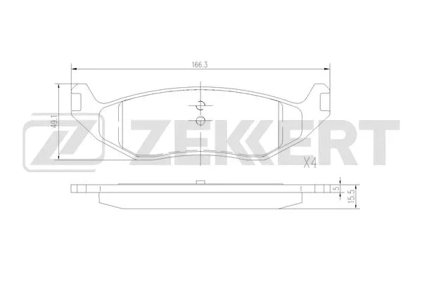 Brake Pad Set, disc brake (BS-3038)
