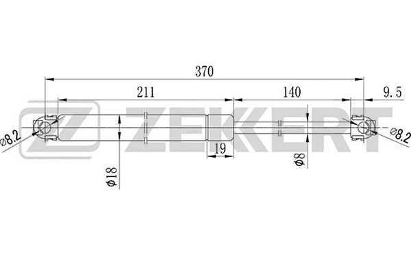 Gas Spring, boot/cargo area (GF-1022)