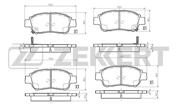 Brake Pad Set, disc brake (BS-1266)