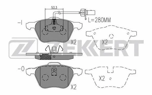 Brake Pad Set, disc brake (BS-2914)