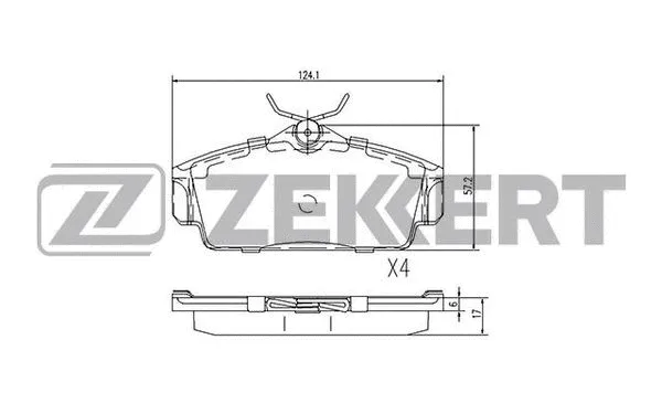 Brake Pad Set, disc brake (BS-2313)