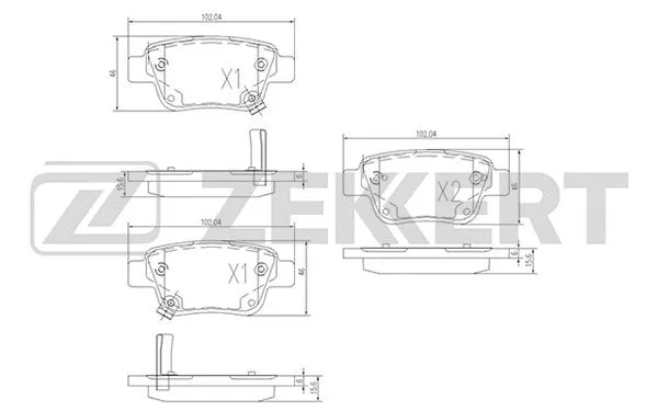 Brake Pad Set, disc brake (BS-2712)