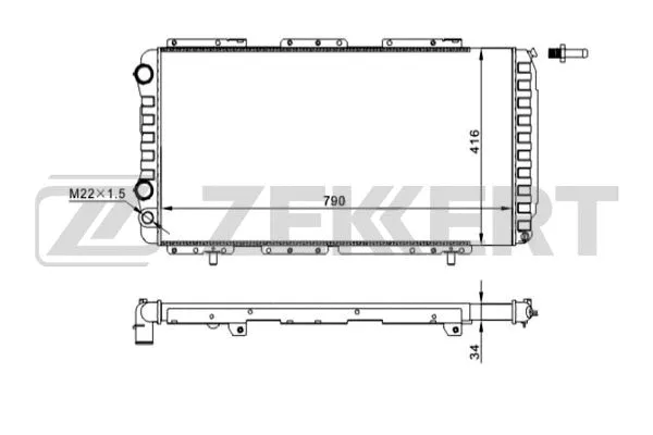 Radiator, engine cooling (MK-1047)