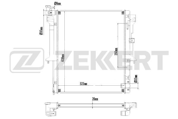Radiator, engine cooling (MK-1267)