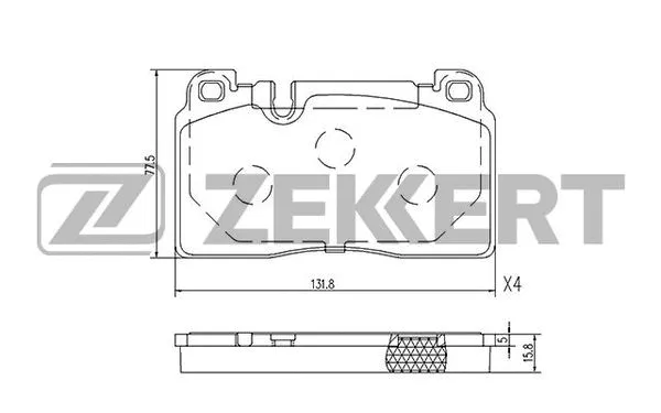 Brake Pad Set, disc brake (BS-2456)