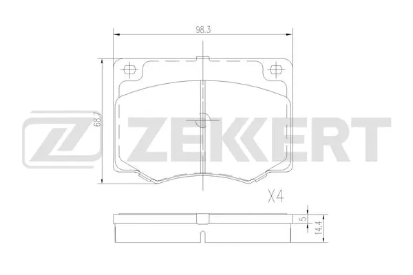 Brake Pad Set, disc brake (BS-3043)