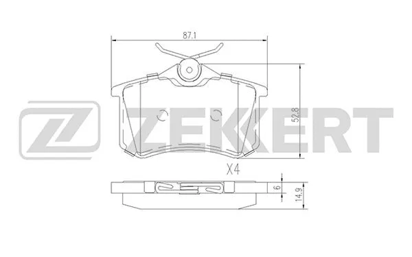 Brake Pad Set, disc brake (BS-1127)