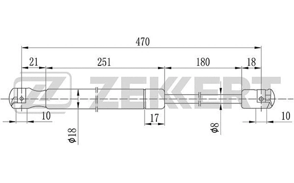 Gas Spring, boot/cargo area (GF-1432)