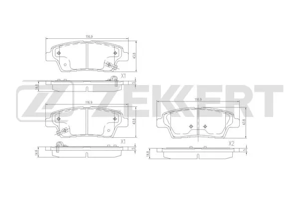 Brake Pad Set, disc brake (BS-3049)