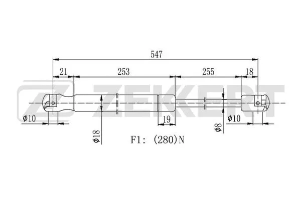 Gas Spring, boot/cargo area (GF-2218)