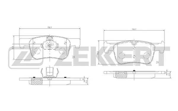 Brake Pad Set, disc brake (BS-2143)