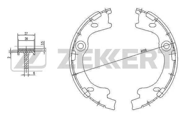 Brake Shoe Set, parking brake