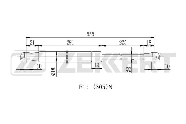Gas Spring, boot/cargo area (GF-2212)