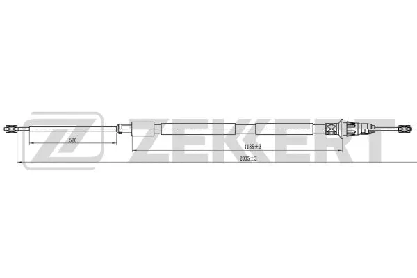 Cable Pull, parking brake (BZ-1329)