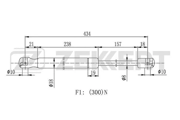 Gas Spring, bonnet (GF-2317)