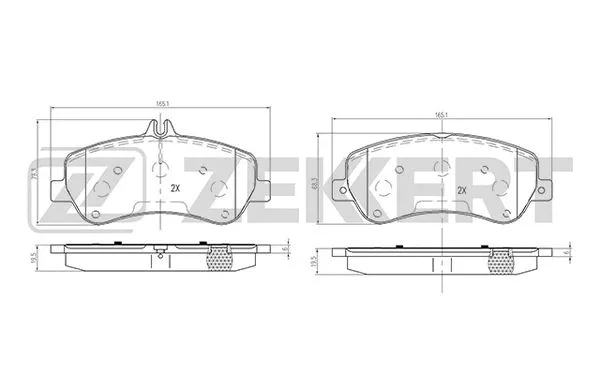 Brake Pad Set, disc brake (BS-2466)