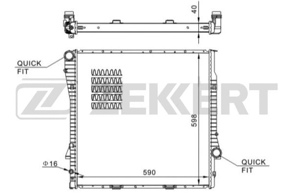 Radiator, engine cooling (MK-1561)