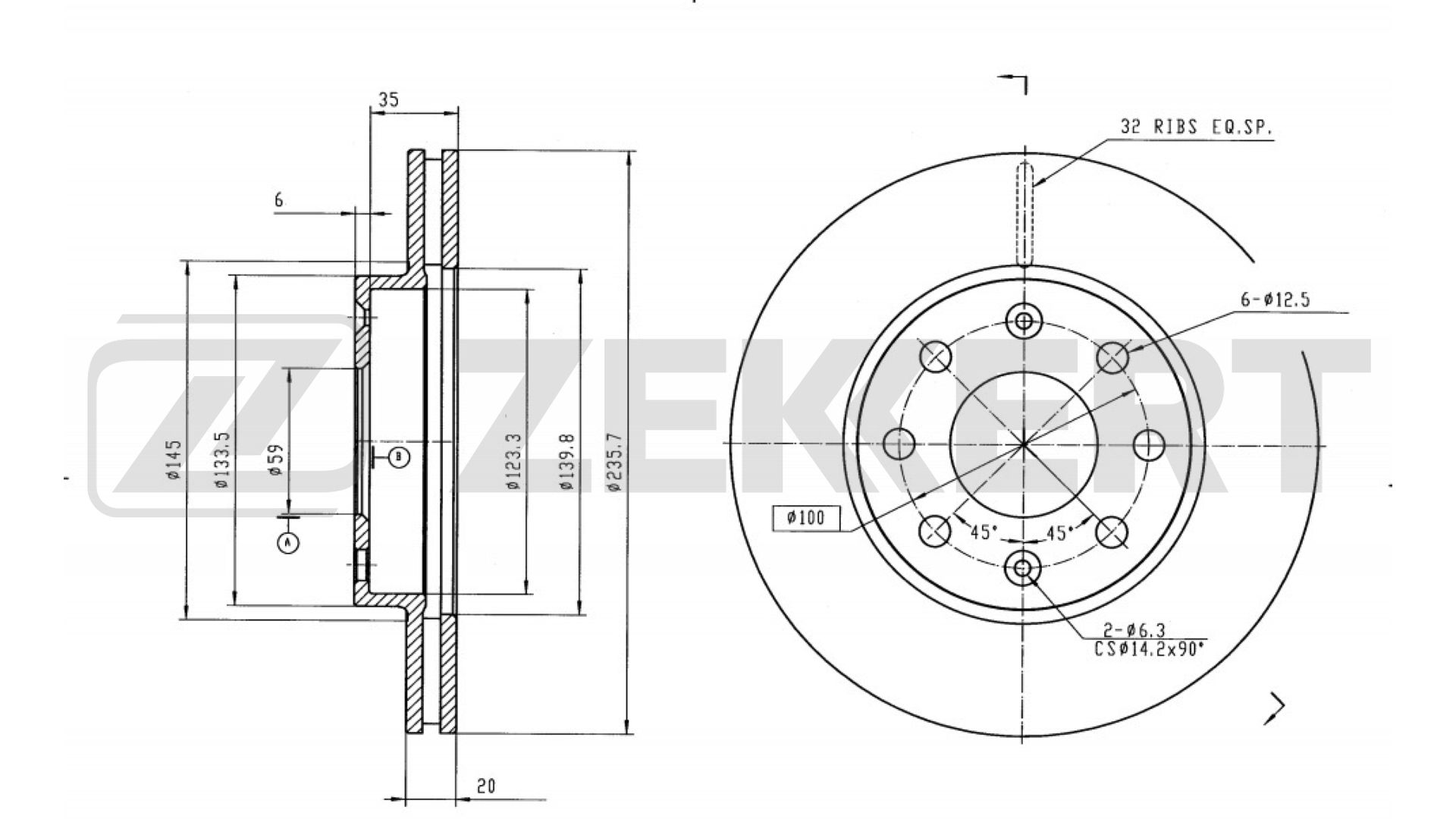 Brake Disc (BS-5395B)