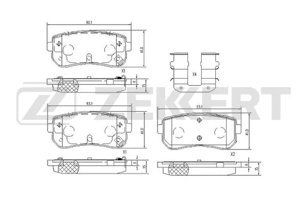 Brake Pad Set, disc brake (BS-1099)