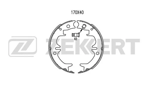 Brake Shoe Set, parking brake