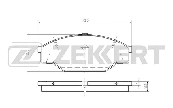 Brake Pad Set, disc brake (BS-2088)