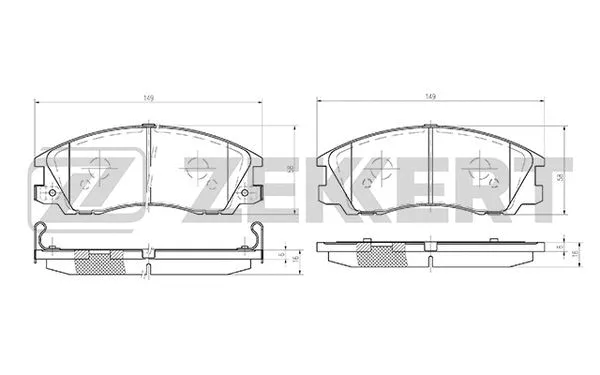 Brake Pad Set, disc brake (BS-1808)