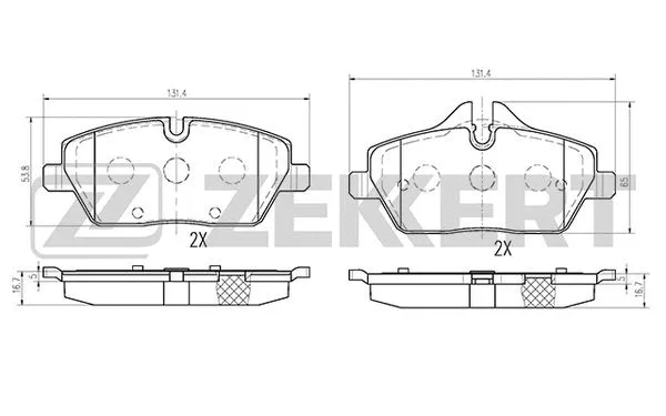 Brake Pad Set, disc brake (BS-1019)